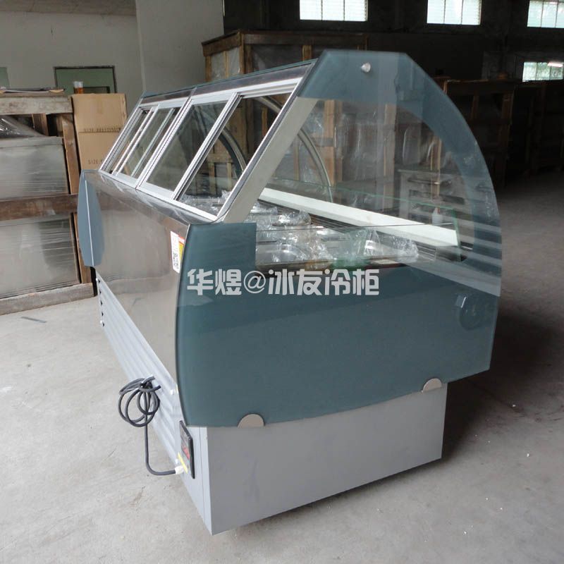 冰友牌L款前固定式-22度冰淇淋展示柜风冷冰激凌冷冻展示柜冰柜 