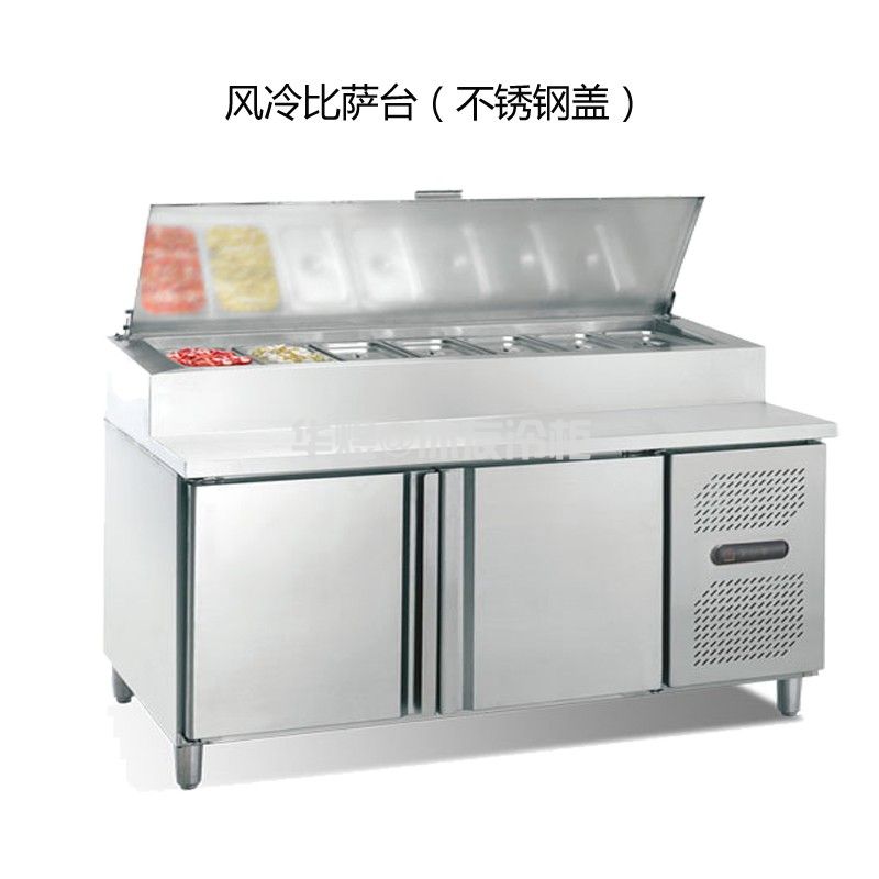 不锈钢披萨柜商用风冷比萨冷藏柜比萨操作台保鲜柜沙拉台