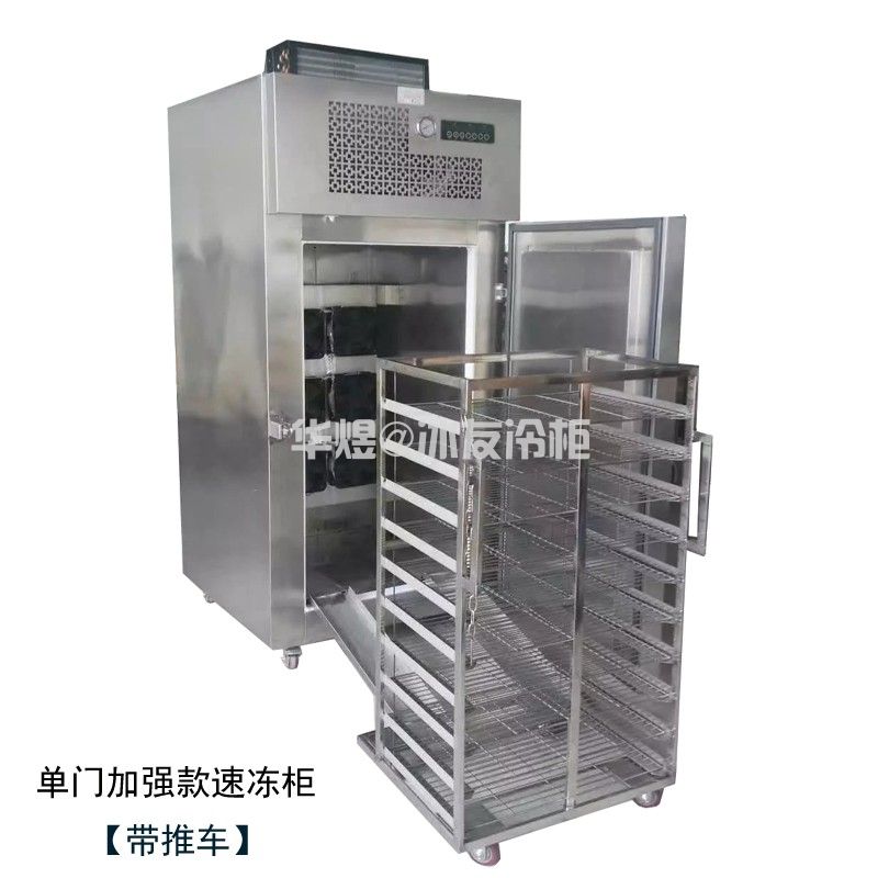 冰友单门加强款11盘带推车速冻柜食品速冻机水果蔬菜急速冷冻设备