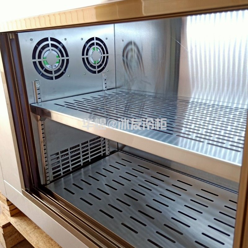 冰友风冷式厨房吊柜不锈钢挂墙冷柜玻璃门保鲜冷藏展示柜