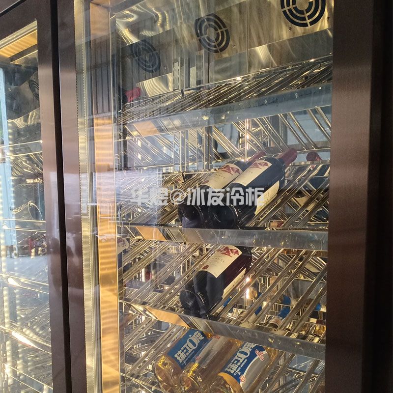 定制款玫瑰金双门红酒柜啤酒柜红酒柜冷藏展示柜 葡萄酒展示冷藏红酒柜