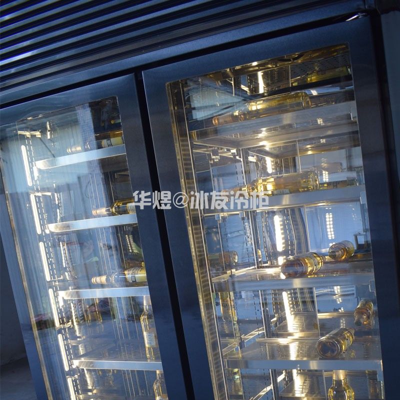 酒柜 定制高档黑拉丝不锈钢红酒柜 啤酒柜红酒冷藏展示柜恒温酒柜