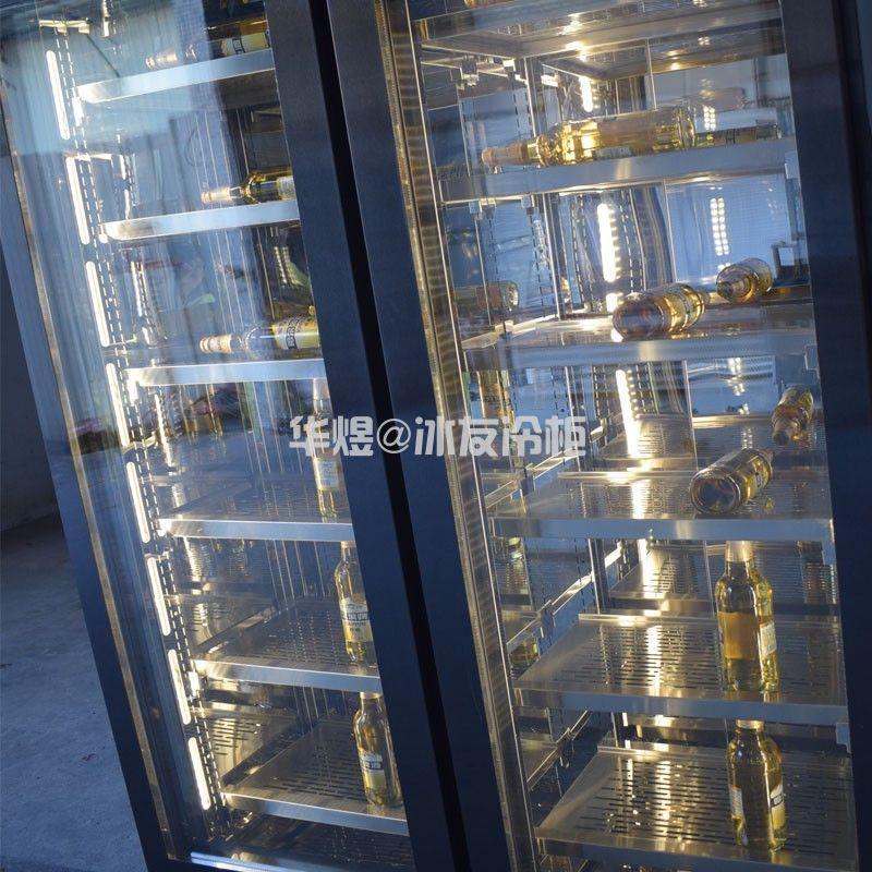 酒柜 定制高档黑拉丝不锈钢红酒柜 啤酒柜红酒冷藏展示柜恒温酒柜