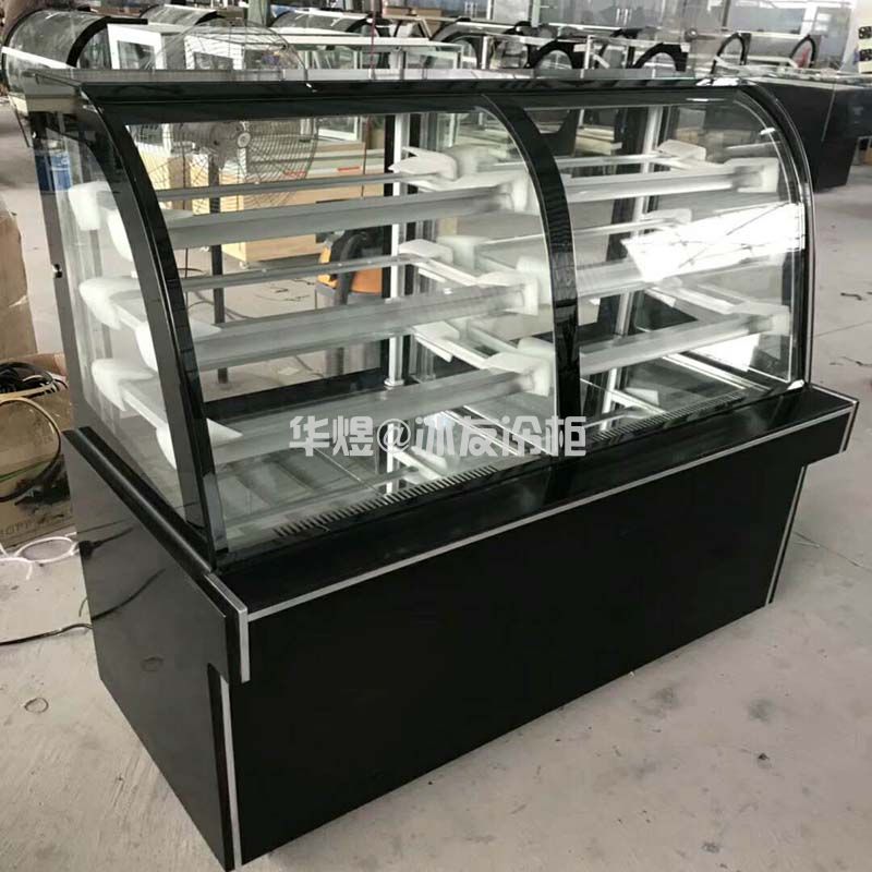单弧前后开门蛋糕柜西点展示柜弧形糕点柜饮料水果展示柜