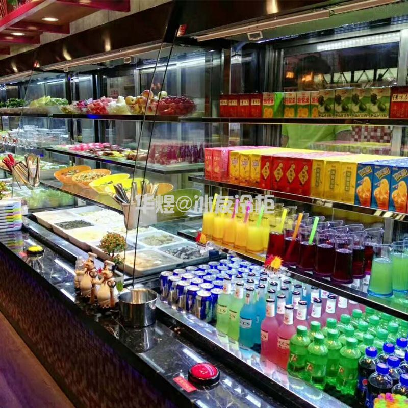 立式点菜柜饮料酒水、凉菜、水果蔬菜冷藏展示柜开放式冷柜