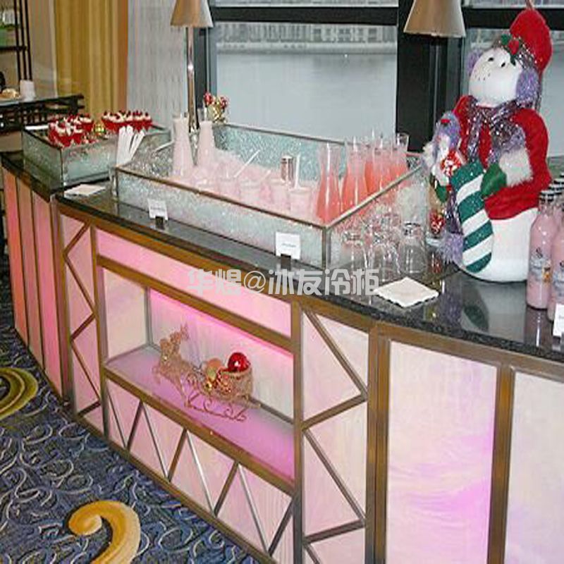 透光式冰鲜台酒店自助餐设备布非台