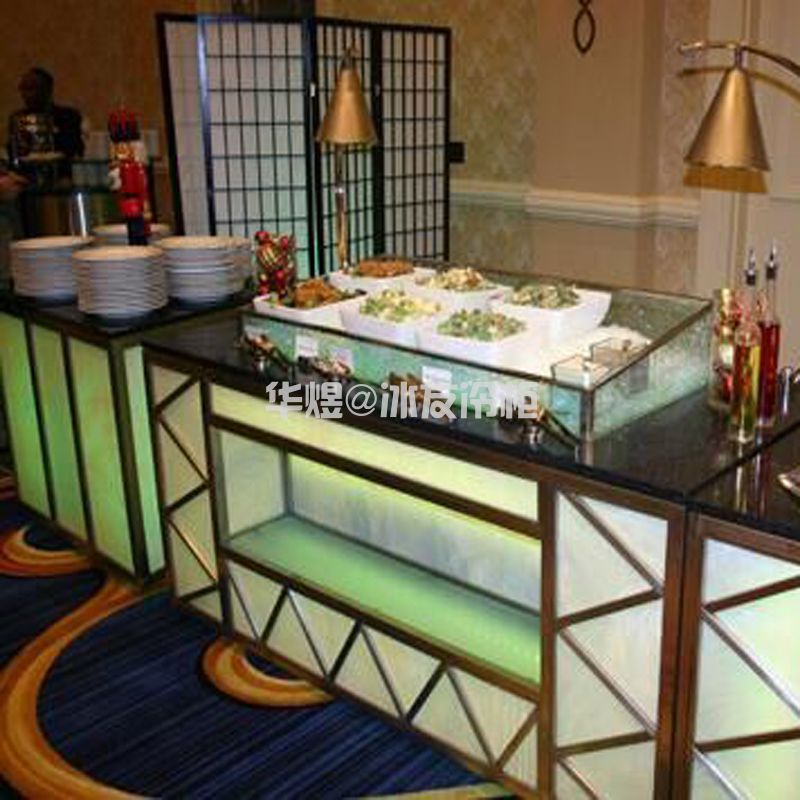 透光式冰鲜台酒店自助餐设备布非台