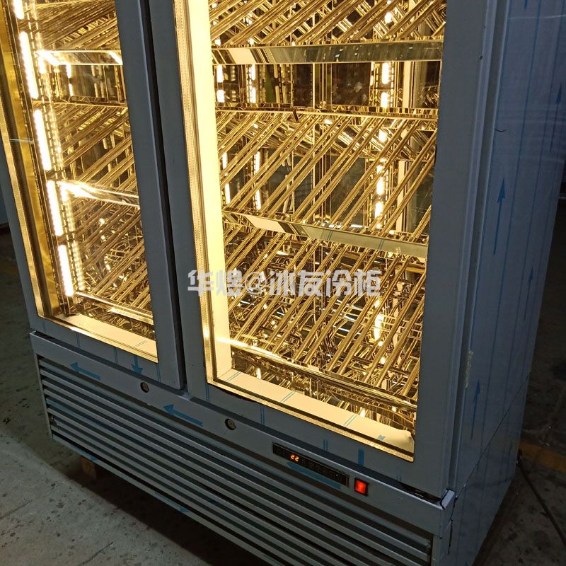 香槟色双门红酒柜红酒冷藏展示柜冷柜