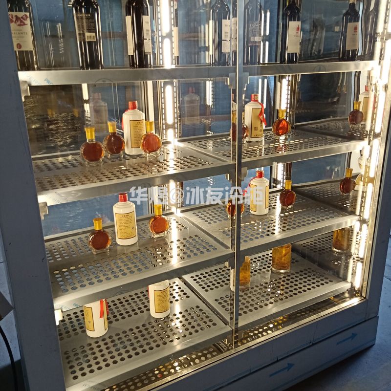 两面通透红酒柜恒温酒柜高端不锈钢酒水冷藏展示柜