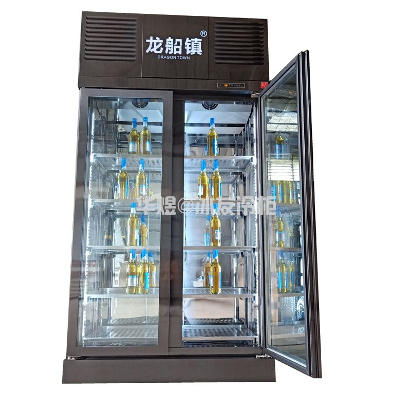 黑拉丝不锈钢酒柜啤酒冷藏展示柜商用风冷酒水饮料冷藏展示冷柜