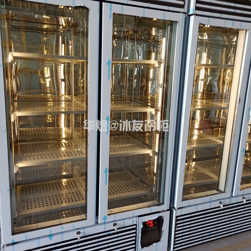 黑拉丝低温牛肉展示柜牛肉冷冻柜玻璃门展示冷柜