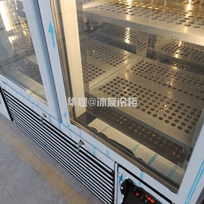 黑拉丝低温牛肉展示柜牛肉冷冻柜玻璃门展示冷柜