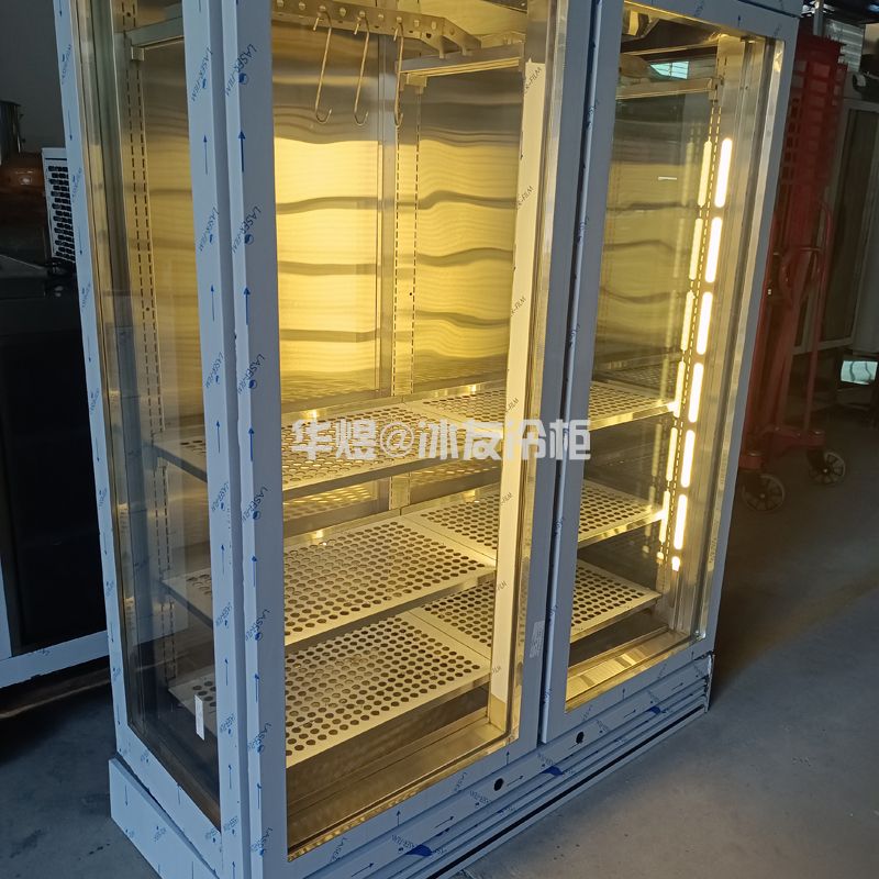 1.4米三面玻璃牛肉排酸柜和牛展示冷柜湿式排酸熟成柜