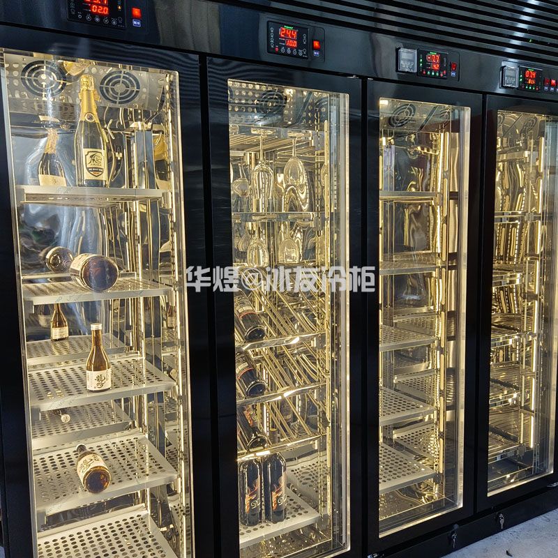 订制高身四门多温分区展示冷柜啤酒柜红酒柜鲜柜干式熟成柜