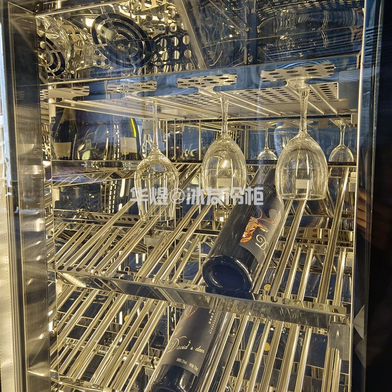 双门黑拉丝红酒柜高身红酒展示冷柜恒温酒柜压缩机红酒柜