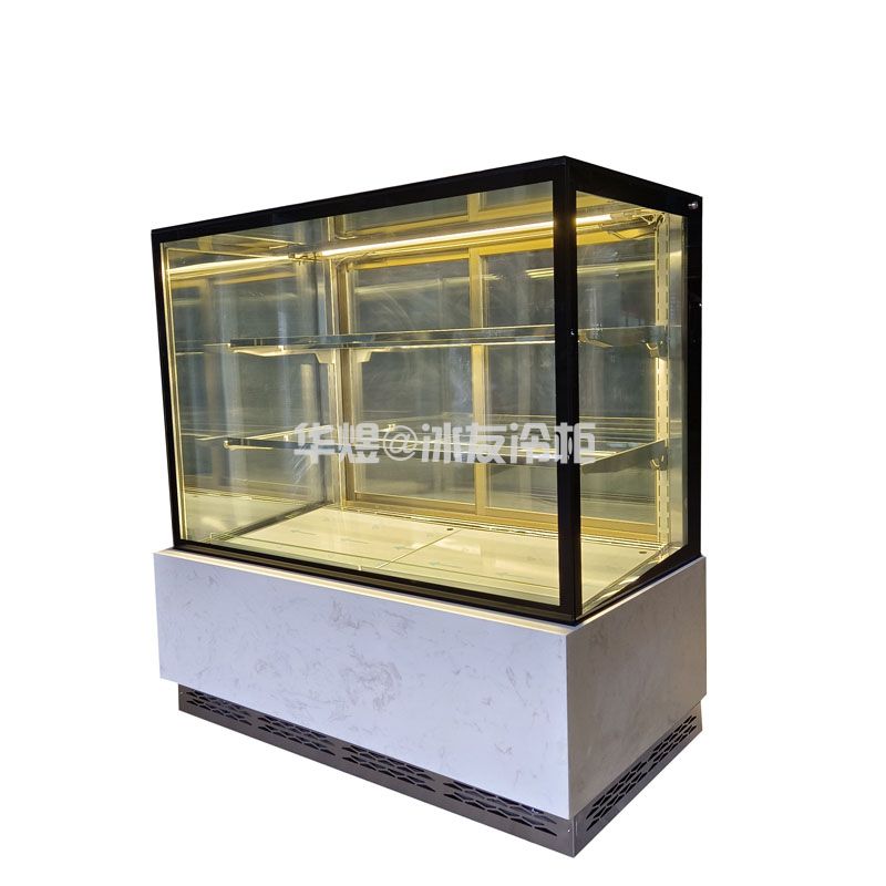 直角卧式四面玻璃和牛展示柜湿式熟成柜牛肉冷鲜柜