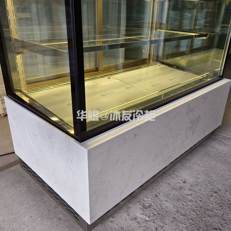 直角卧式四面玻璃和牛展示柜湿式熟成柜牛肉冷鲜柜