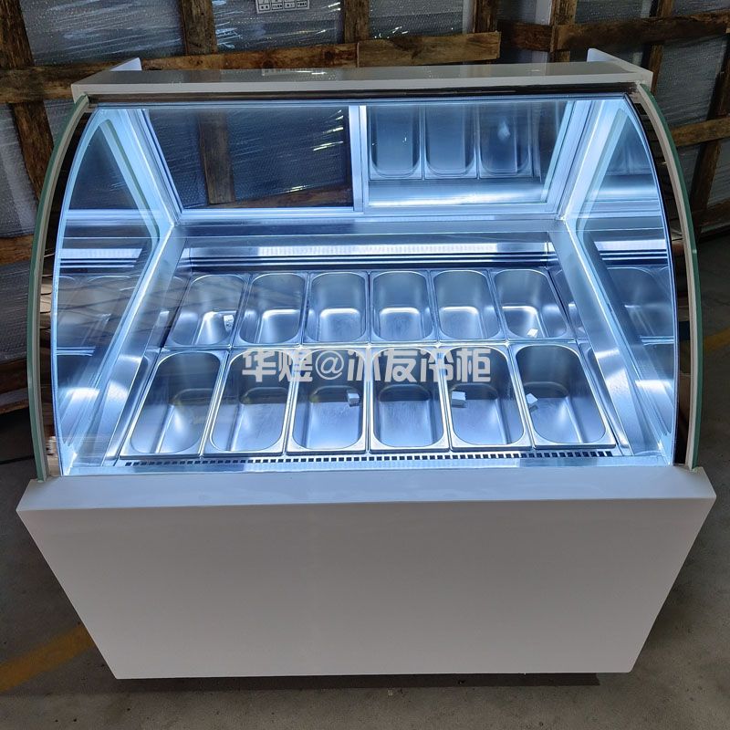 欧式雪糕盘款12盘冰淇淋柜低温雪糕展示柜