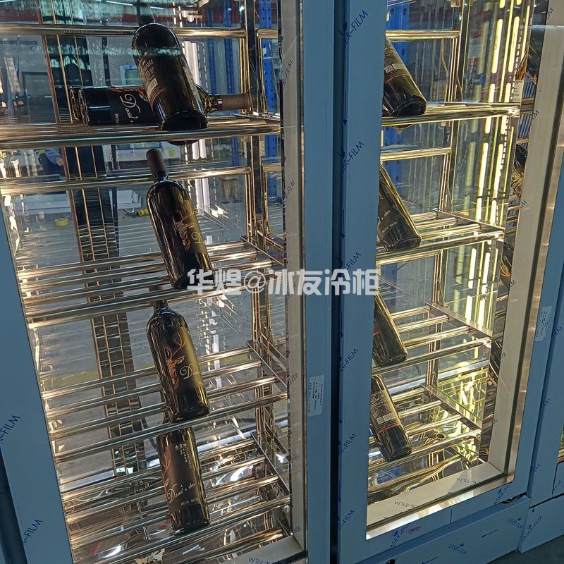 定制款四门高身酒柜不锈钢酒水冷藏柜酒品冷藏展示柜