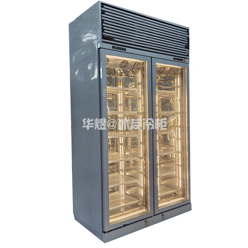 双门高身低温牛肉冷冻柜和牛冷冻柜玻璃门低温展示柜