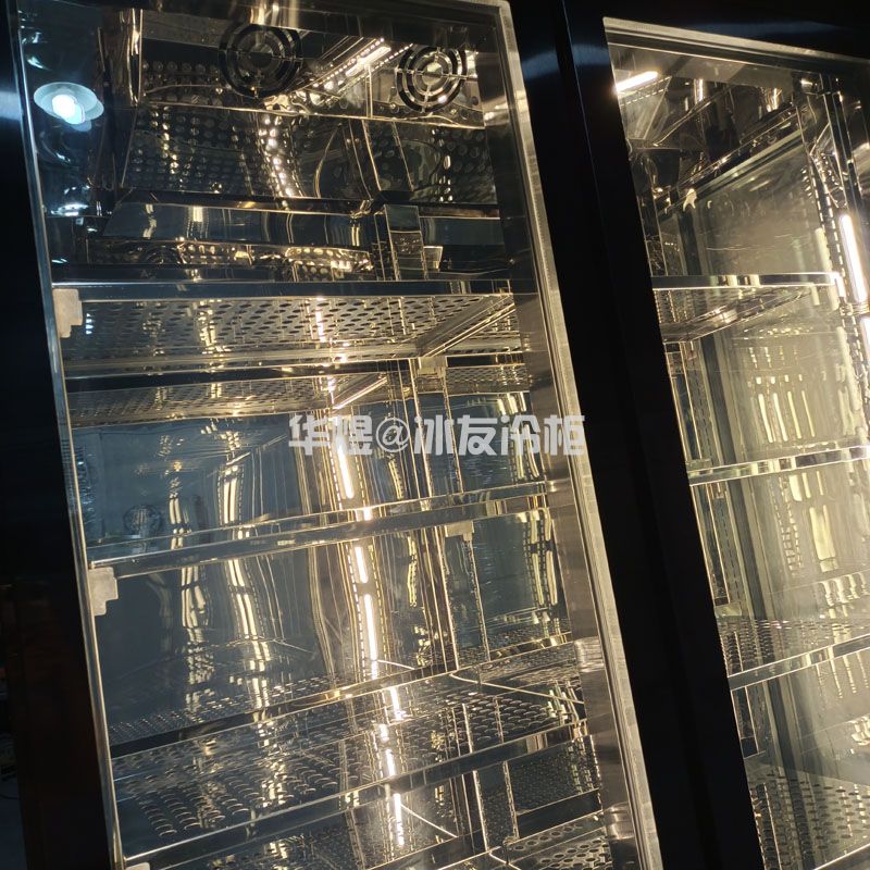 双门三面玻璃酒柜不锈钢酒水冷藏展示柜恒温酒柜定制酒柜