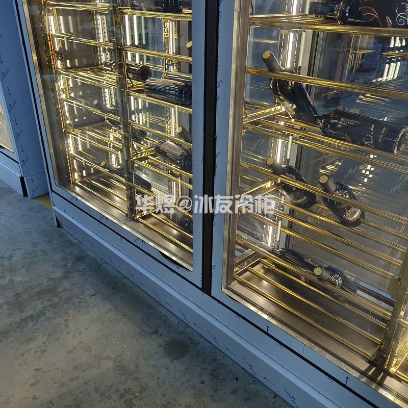 冰友高身八门双通拆装式红酒展示柜高端古铜色红酒冷藏柜恒温酒柜