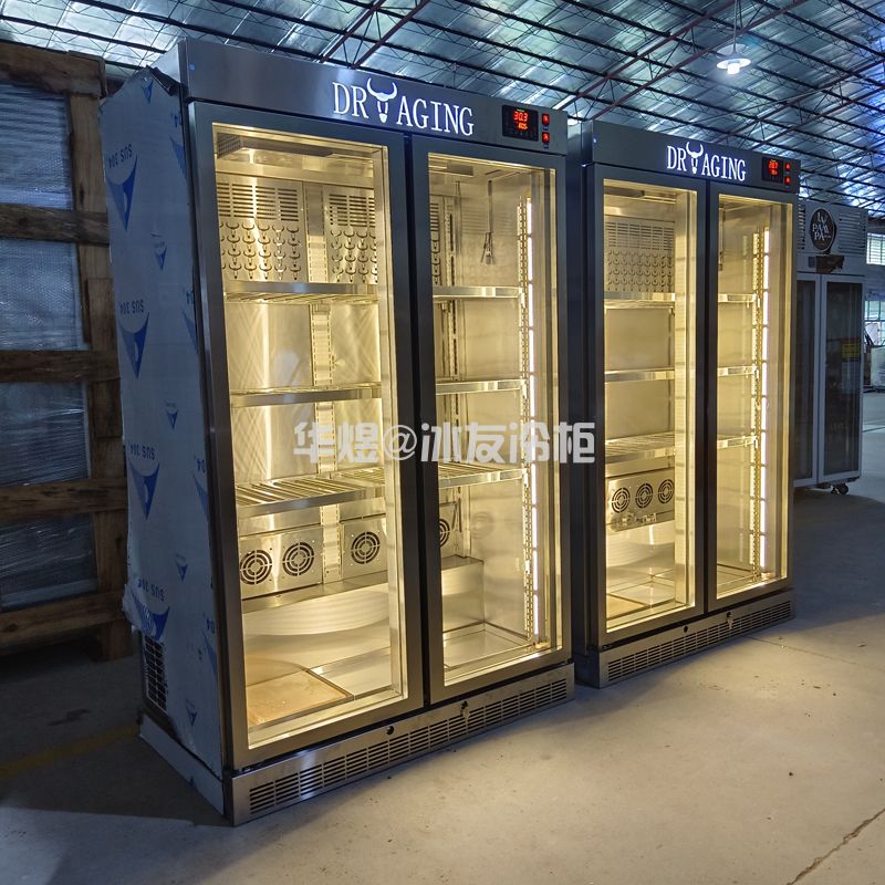 定制双门干式熟成柜恒温恒湿牛肉展示柜西餐厅高档牛肉排酸熟成冷柜