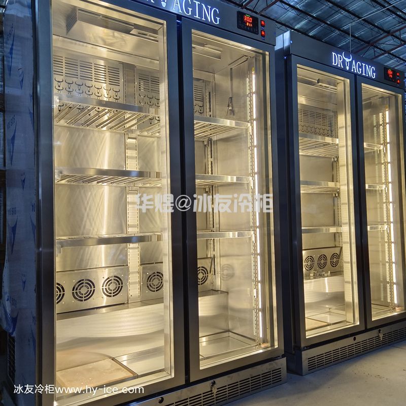 定制双门干式熟成柜恒温恒湿牛肉展示柜西餐厅高档牛肉排酸熟成冷柜