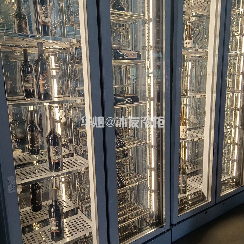 定制2.8米高身不锈钢红酒柜恒温酒柜压缩机红酒展示柜酒柜生产厂家