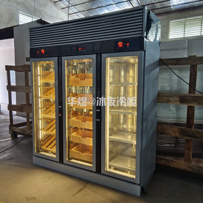 三机三温组合酒柜带密码高档酒柜雪茄柜红酒柜精酿酒柜