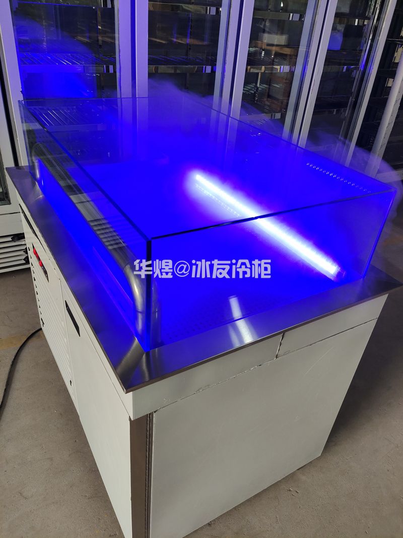 带雾化冰鲜台海鲜冰台展示柜生鲜冰台冰鲜台冷柜定制厂家
