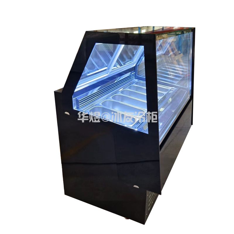  冰友定制欧式盘大前倾斜冰淇淋柜商用冰激凌展示柜硬质冰淇淋硬冰冷冻雪糕柜棒冰冰柜厂家直供