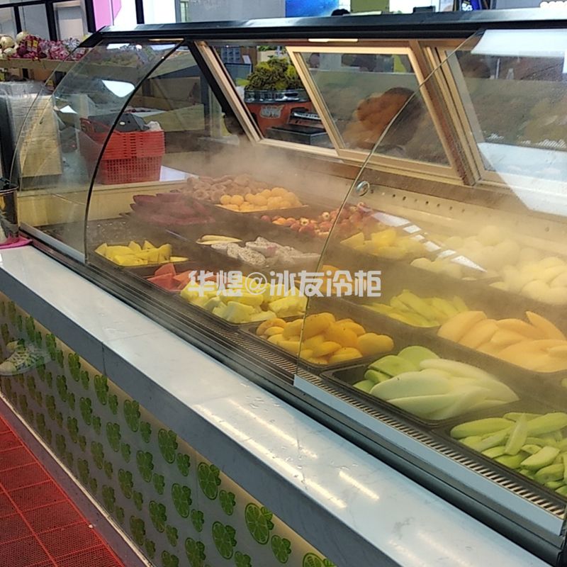 前后开门水果柜带雾化水果保鲜冷藏展示柜凉菜柜麻辣烫串串柜