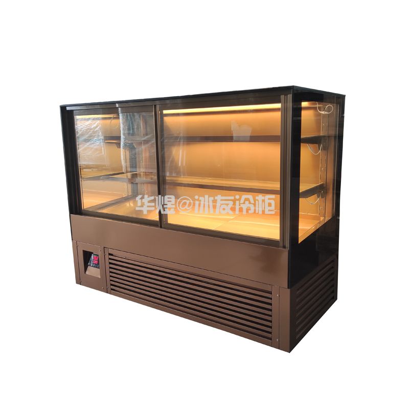  前开门甜品展示柜玫瑰蛋糕柜四面展示柜甜品展示柜蛋糕西点冷藏保鲜柜