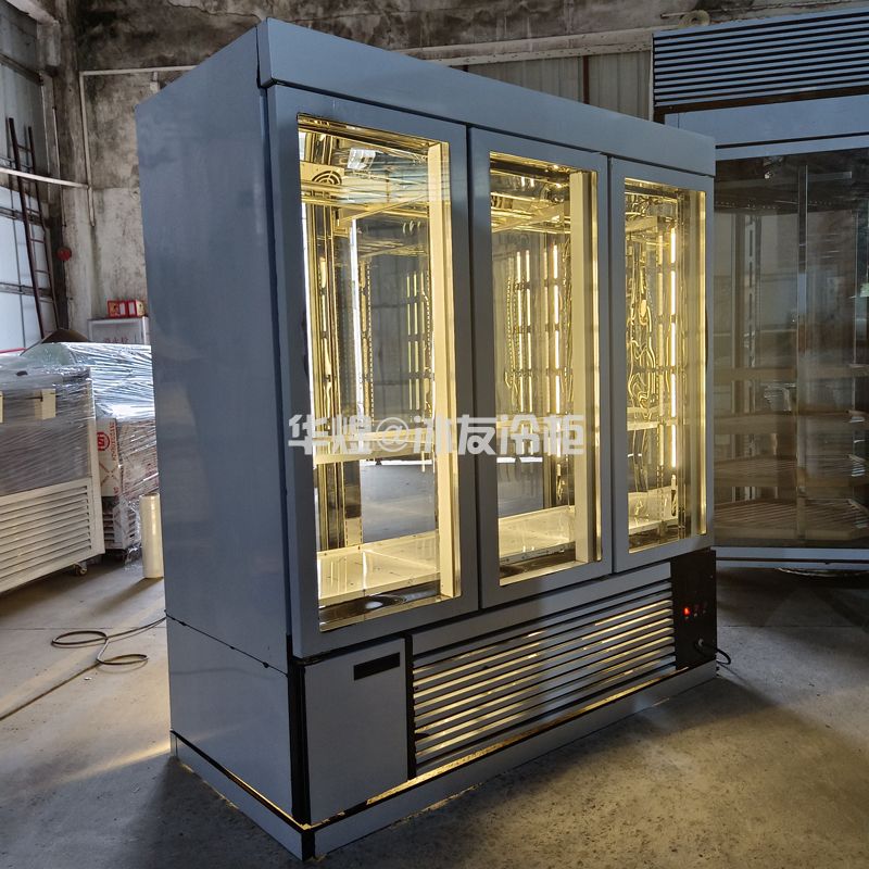 三门双通排酸柜恒温恒湿和牛冷柜高端牛肉展示柜