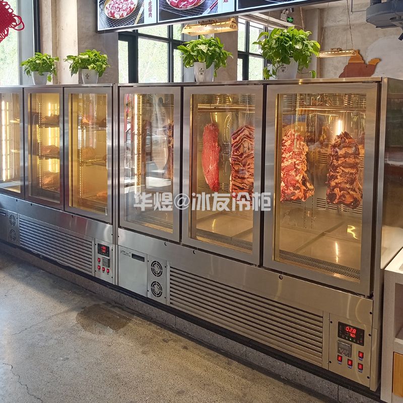 卧式直角展示冷柜牛肉冷藏柜烤肉柜恒温恒湿牛肉柜
