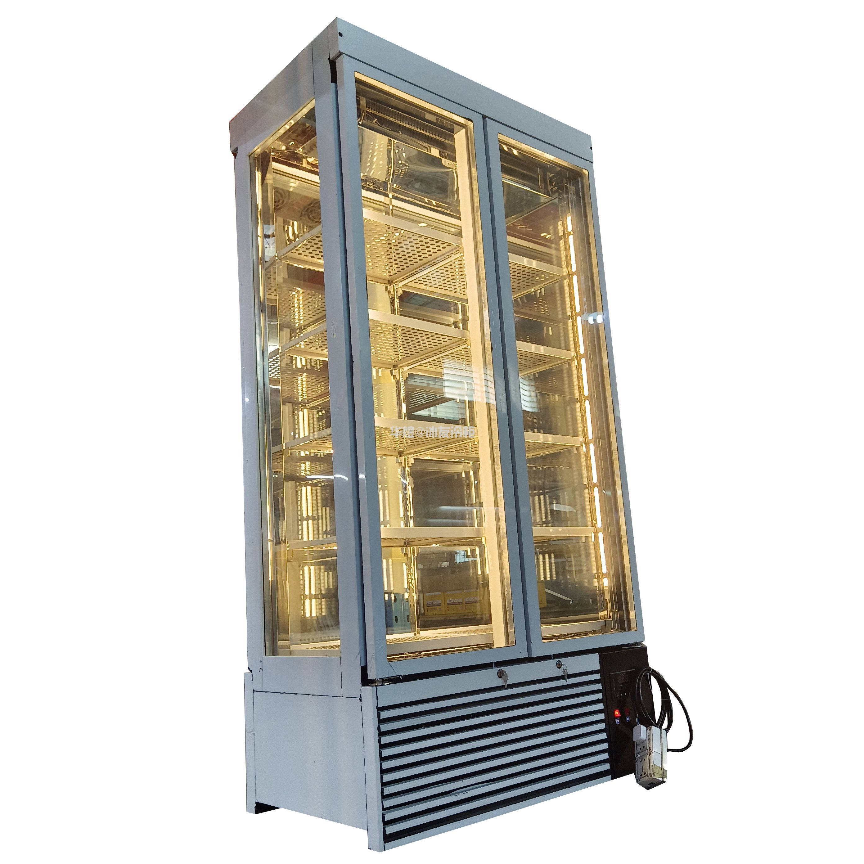 下置机组双门四面玻璃干式熟成柜牛肉牛扒牛排排酸熟成冷柜