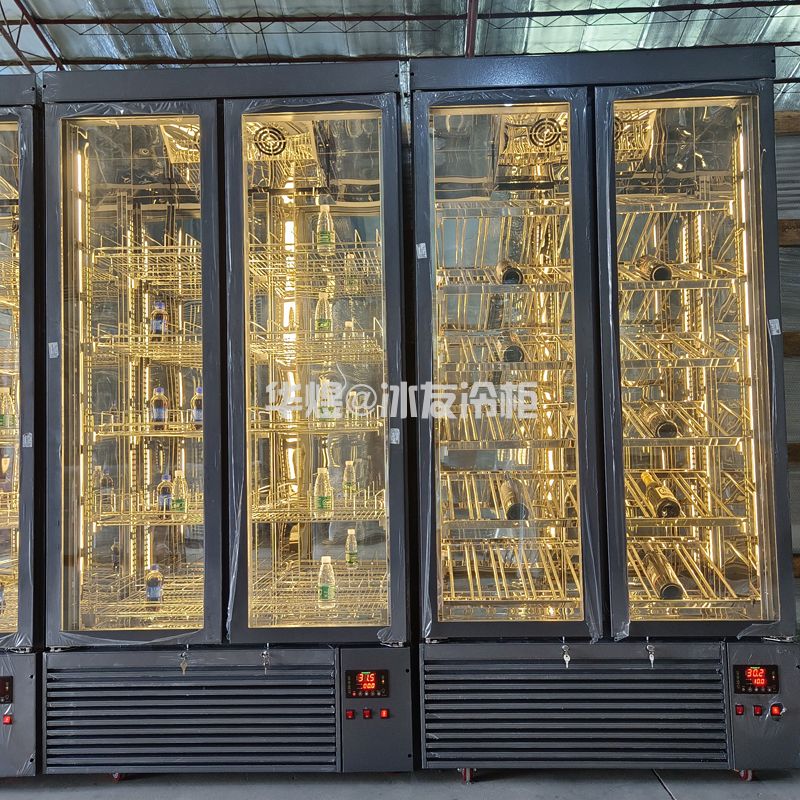 双门高端饮料柜不锈钢酒水冷藏柜恒温红酒柜商端酒水展示柜定制厂家