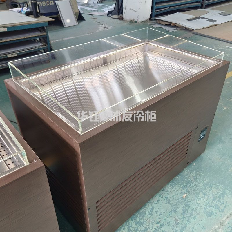 仿木不锈钢冰鲜台海鲜冰台打冷台直冷冰台展示柜生鲜冰台多少钱