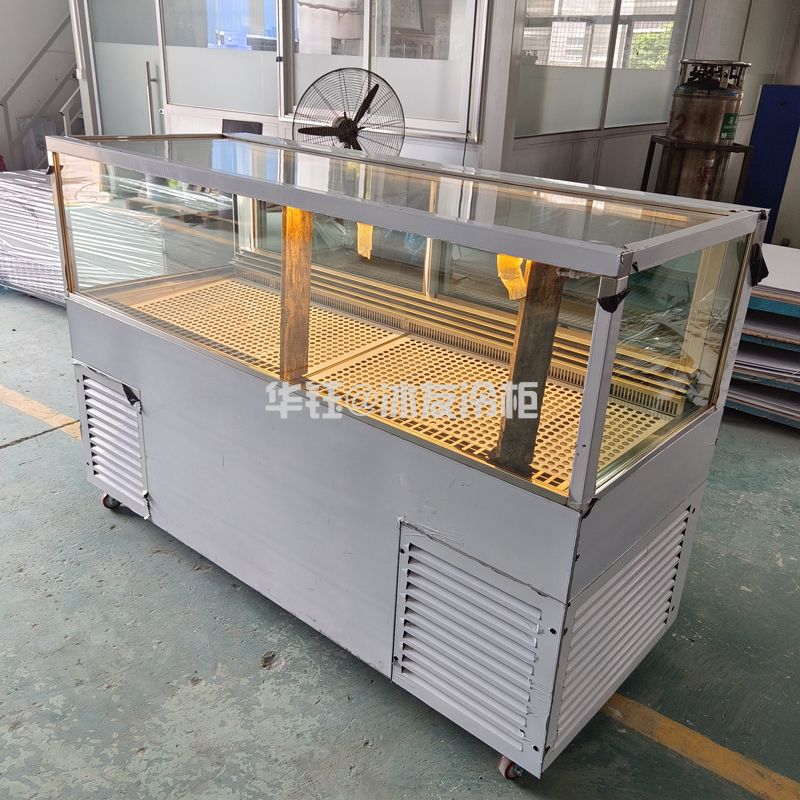 冰友双机双温不锈钢直角展示冷柜双温卧式冷藏冷冻展示柜凉菜柜