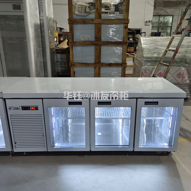 风冷保鲜工作台玻璃门冷藏操作台冷藏保鲜工作台玻璃门工作台