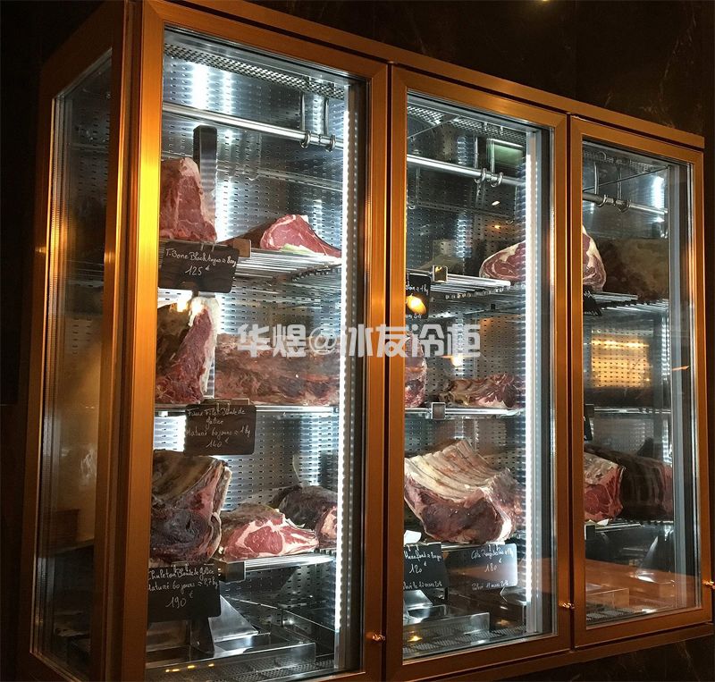 玫瑰金双门牛肉排酸柜干式牛排牛扒熟成展示柜(图13) 玫瑰金双门牛肉排酸柜干式牛排牛扒熟成展示柜(图9)