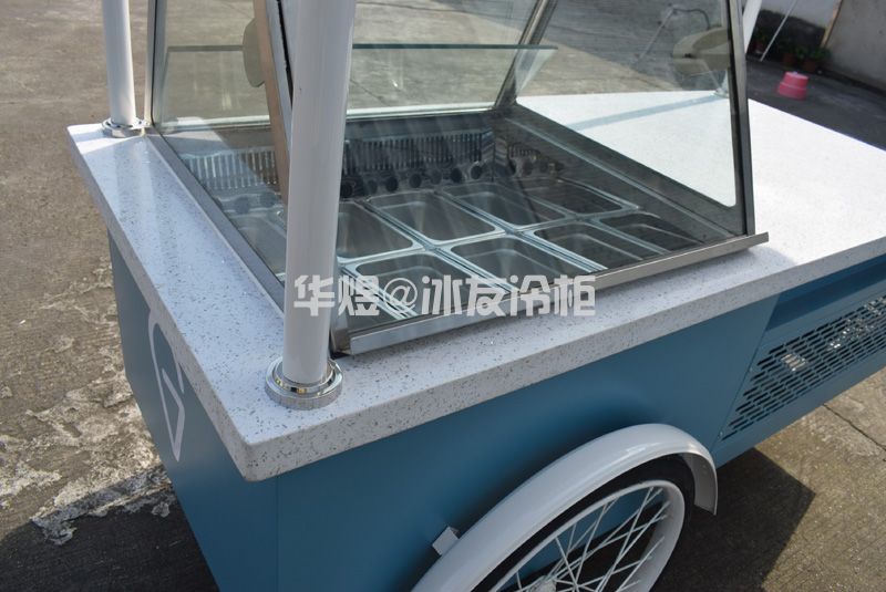 冰友8盘冰淇淋车迷你款冰淇淋花车流动冰淇淋售卖车摆摊车(图16)
