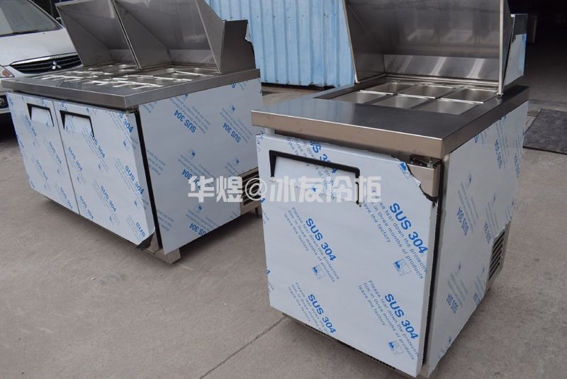 掀盖沙拉台比萨柜不锈钢沙拉比萨保鲜冷藏柜商用不锈钢冷柜(图15)