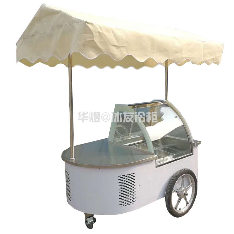 冰友简易款8盘冰淇淋车流动式硬质冰淇淋冷藏冷冻花车(图1) 冰友简易款8盘冰淇淋车流动式硬质冰淇淋冷藏冷冻花车(图1)