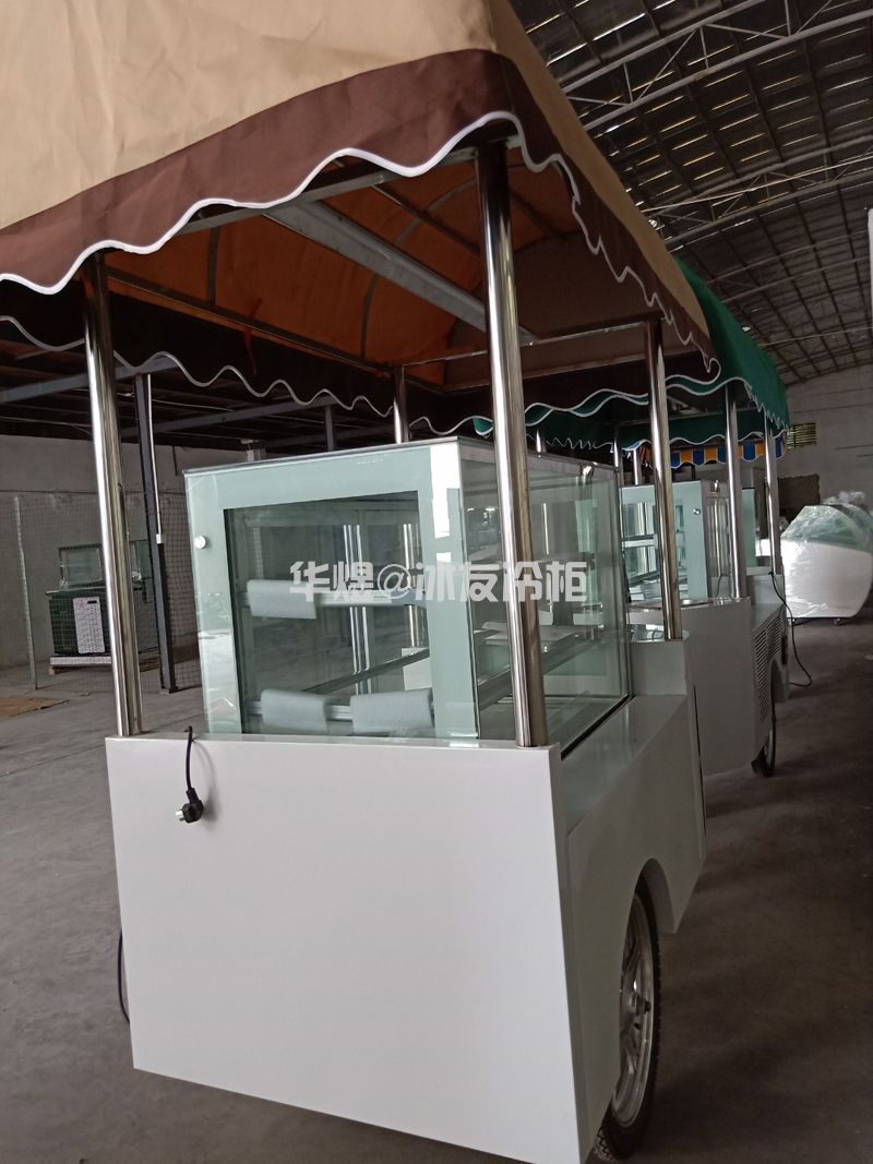 冰友户外式蛋糕冷藏柜流动蛋糕车甜品展示柜流动花车甜品小吃车(图4) 冰友户外式蛋糕冷藏柜流动蛋糕车甜品展示柜流动花车甜品小吃车(图4)