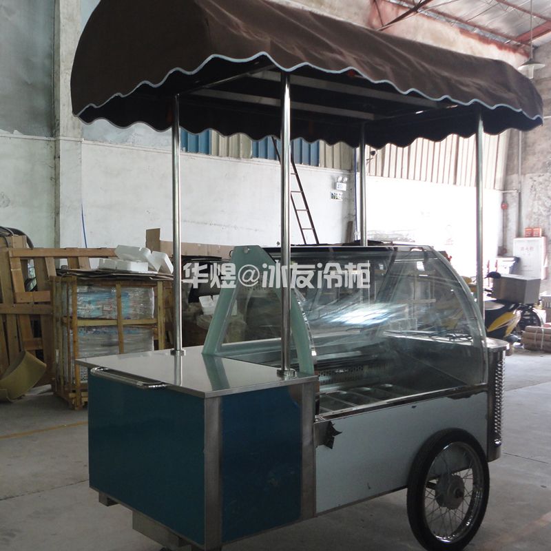 冰友不锈钢款冰淇淋车出口南美双温冰激凌车商用冷藏冷冻展示车(图8) 冰友不锈钢款冰淇淋车出口南美双温冰激凌车商用冷藏冷冻展示车(图8)