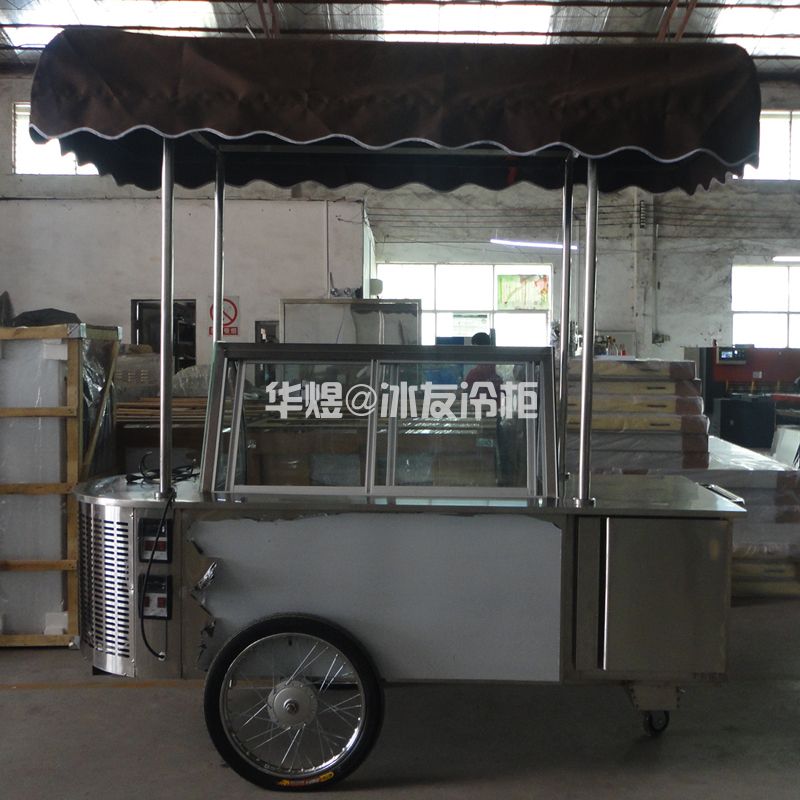 冰友不锈钢款冰淇淋车出口南美双温冰激凌车商用冷藏冷冻展示车(图7) 冰友不锈钢款冰淇淋车出口南美双温冰激凌车商用冷藏冷冻展示车(图7)