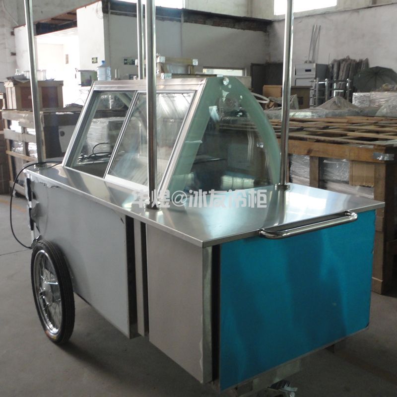 冰友不锈钢款冰淇淋车出口南美双温冰激凌车商用冷藏冷冻展示车(图9) 冰友不锈钢款冰淇淋车出口南美双温冰激凌车商用冷藏冷冻展示车(图9)