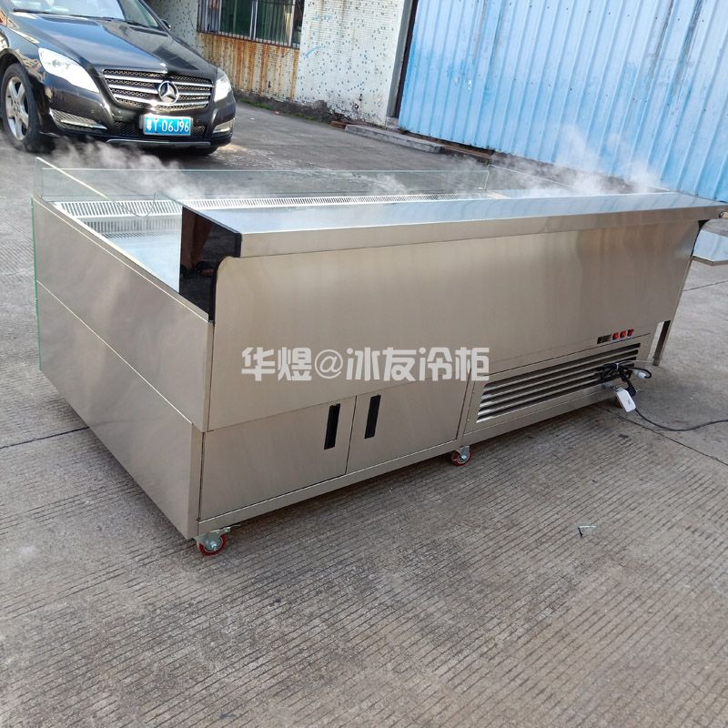 开放式水果柜带雾化水果展示柜饮料酒水展示冷柜(图11) 开放式水果柜带雾化水果展示柜饮料酒水展示冷柜(图11)